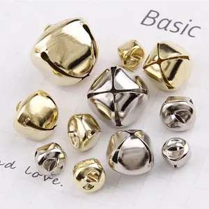 High Quality Gold Color 20mm Metal Round Cross Christmas Jingle Bell