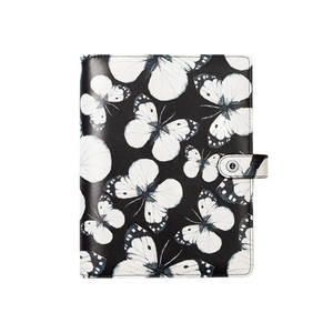 Organizador personalizado de mariposa negra, hermosa <span class=keywords><strong>agenda</strong></span> de cuero, cuaderno de impresión, carpeta de anillas, planificador - Product Image 2