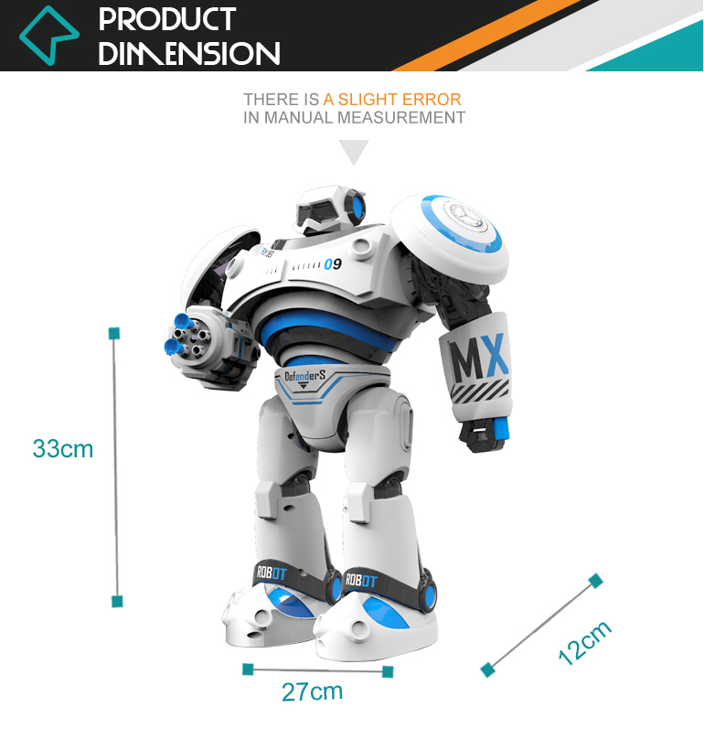 Pleine fonction smart marche télécommande robot avec lumière et son