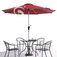 Niedrigen Preis Dia 2,7 mt Aluminium Hand Kurbel Terrasse Tisch Regenschirm
