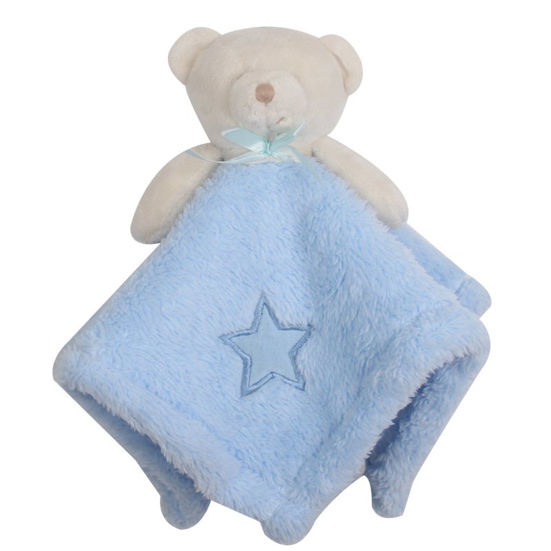 Manta Suave Para Bebé Con Diseño De Oso Burbuja - 36x36cm, Poliéster, Ideal Para Baby Shower