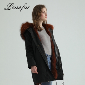 Calidad estable <span class=keywords><strong>mapache</strong></span> forrado parka - Product Image 5