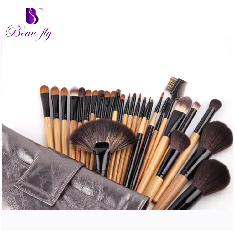 32 Stück Online-Shopping Schwarz Holzgriff Make-up Pinsel Make-up Pinsel Set