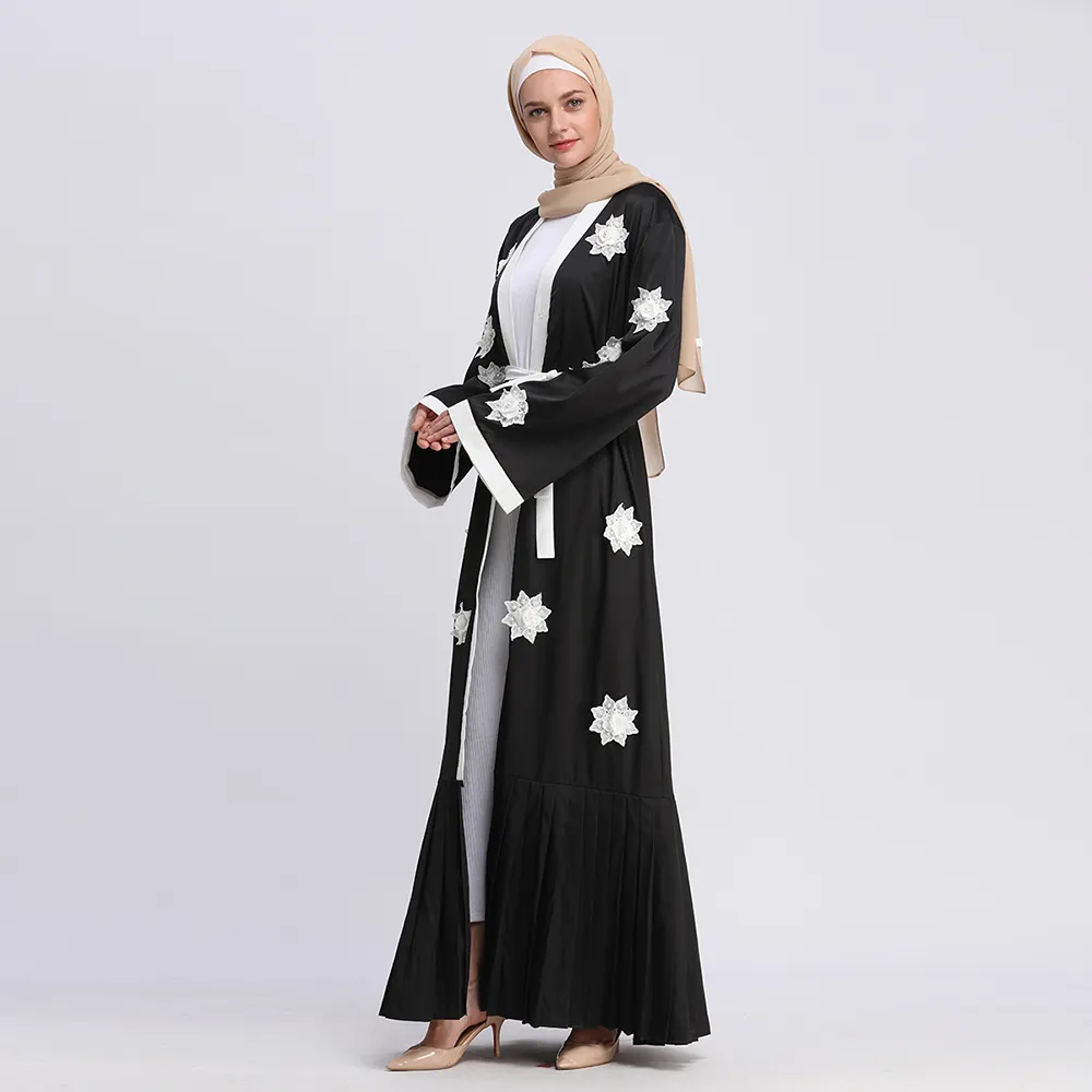 Nhà Sản Xuất Trung Quốc Cardigan Fancy Mới Nhất Burqa Thiết Kế Kimono Dubai Tay Đường May Ngọc Trai Trang Trí Cổ Điển Hồi Giáo Hàng Ngày Abaya