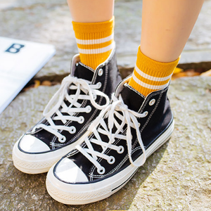 Calzini a Righe in Cotone Stile Coreano Primaverile per Ragazzi e Ragazze Adolescenti, Calze Casual da Strada - Product Image 5
