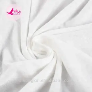 Tecido de algodão branco liso/algodão spandex única jersey tecido de malha para hometextile