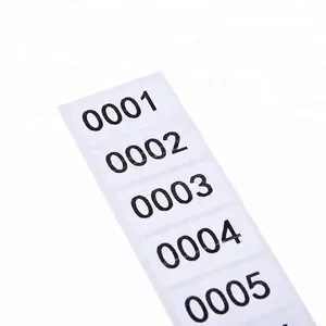 customized sequential serial number label Consecutive Number Labels