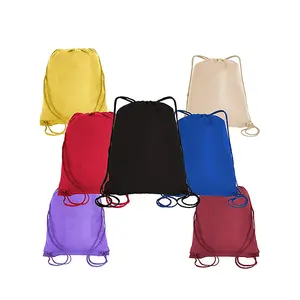 सादे रंगीन 100gm गैर बुना Polypropylene Drawstring बैग उपहार बैग बोरी पैक nonwoven drawstring बैग