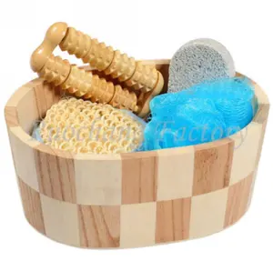 Heißer verkauf bad hand aus holz bad dusche geschenk set