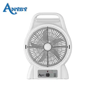 16inch AC/DC Kennede nhà máy công nghiệp nhà có thể sạc lại khẩn cấp fan hâm mộ Pin điện USB bảng fan hâm mộ với 6 wát LED ánh sáng