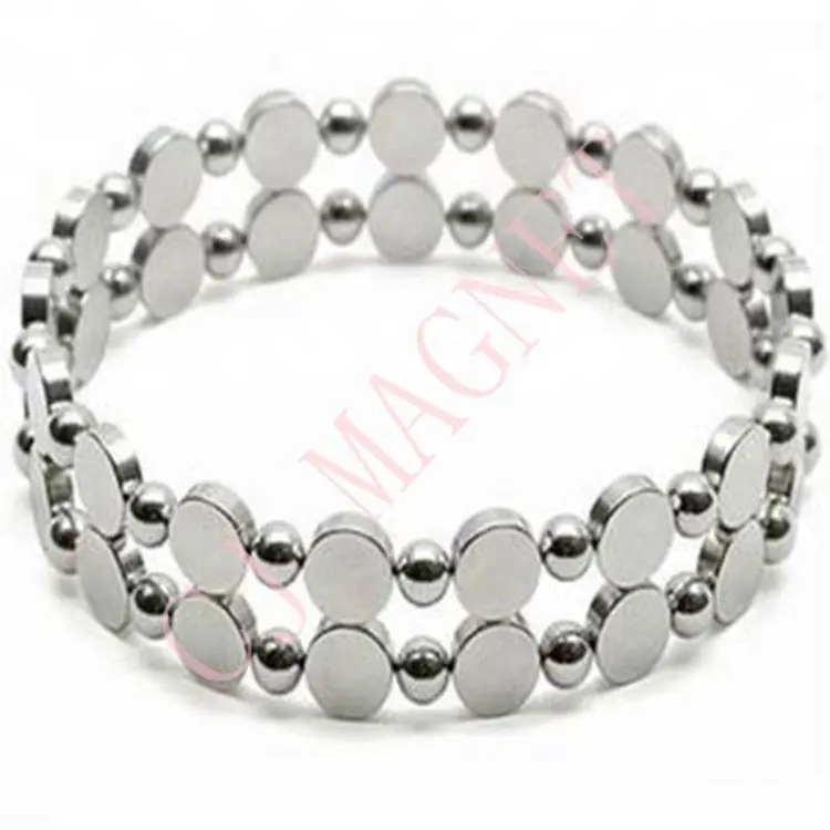 Newest style magnet for women men silver magnetic bracelet
