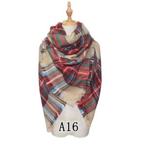 HOT!!! Écharpe en cachemire pour femme, personnalisée, 60 couleurs, écharpe carrée surdimensionnée, plaid, écharpe à carreaux, tartan - Product Image 3