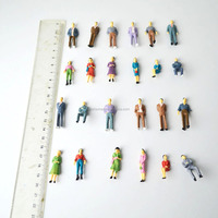 Balance de construction en ABS, à échelle de pièces, Miniature, disposition des figurines, modèle Train boho, passager, figurine peinte