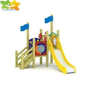 Mini station de jeux en bois pour enfants, équipement d'extérieur, toboggan, pour borne de jeux