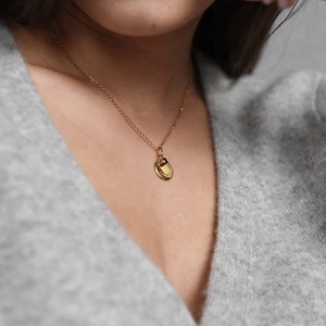 الأزياء والإكسسوارات 18k الذهب مطلي عملة قلادة السعادة قلادة النساء - Product Image 4