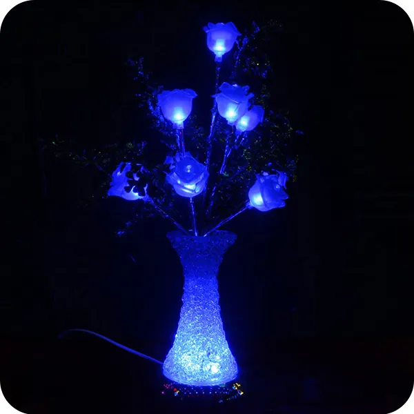 Bruiloft tafel centerpieces kunstmatige led bloem lichten plastic