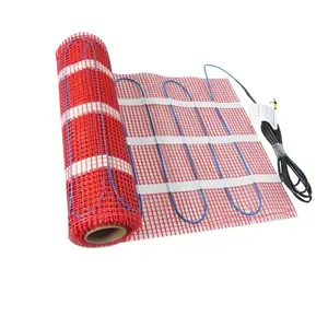 Double Conductor Electrical Heating Mat Electric Underfloor Heating Mat For Bed Room