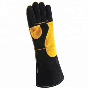 Guantes de soldadura de cuero dividido de vaca de doble palma para soldador, guantes de trabajo de seguridad Industrial, guantes de soldadura de seguridad para el trabajo - Product Image 5