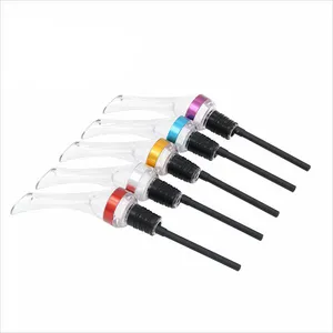 Top Seller Bar Tool AS Plastic 5 color Detachable Aerating Pourer Decanter Spout Wine Aerator Pourer