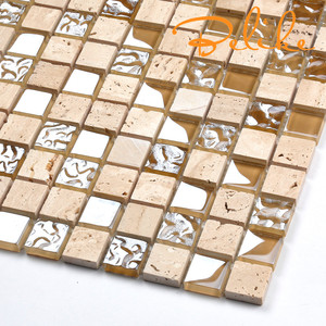 Mosaico in Vetro <span class=keywords><strong>Perlato</strong></span> Effetto <span class=keywords><strong>Marmo</strong></span> per Rivestimento Pareti, Elegante e Decorativo per Facciate e Interni - Product Image 5