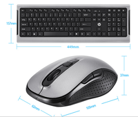 OEM Terbaru 2.4Ghz Keyboard dan Mouse Nirkabel USB Ukuran Penuh untuk Komputer Desktop dengan Anti-Ghosting dan Plug and Play