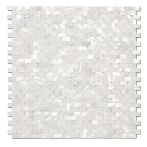 Mosaic Tile 3d 3D Mother Of Pearl Kitchen Backsplash Wall Sea Shell Mosaic Tile