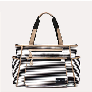 <span class=keywords><strong>Sac</strong></span> <span class=keywords><strong>à</strong></span> couches en cuir rayé pour bébé, fourre-tout <span class=keywords><strong>à</strong></span> la mode, de styliste, cool, en toile, nouvelle collection - Product Image 1