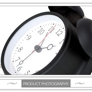 Double cloche réveil fort rétro réveil batterie Reloj avec veilleuse pour chambre - Product Image 6