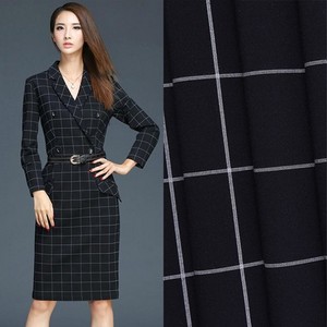 Shaoxing fábrica 40 s rayón de nylon de verificación de impresión punto <span class=keywords><strong>roma</strong></span> tejido de punto para <span class=keywords><strong>el</strong></span> vestido y los pantalones - Product Image 1