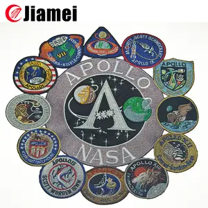 Özel logo amerikan Apollo büyük demir nasa işlemeli yama