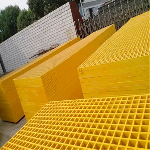 Non slip corrosion resistant frp grating for stair trends GRP Car Wash Drainange Grating outdoor plastic walkway