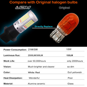 Lampadine LED 7440 Bianche/Rosse Bicolore Canbus W21W T20 per Luci di Retromarcia e Fendinebbia Posteriori Mazda MX-5 dal 2016 in poi - Product Image 6