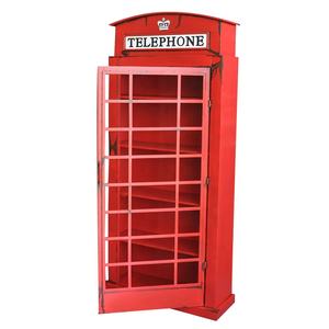 Grande taille 207 CM, modèle de cabine téléphonique antique de style rétro londonien, décoration de vitrine, rouge, pour placer du vin ou des livres - Product Image 3