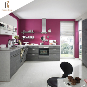 Moderno hotel de estilo de la isla de armario personalizado modular gabinete de cocina de alto brillo - Product Image 1