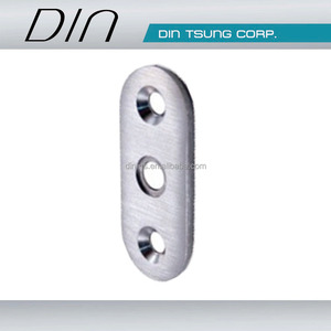 Modern Stainless Steel <b>Mounting</b> Plate Rust Resistant Oval Shape Three Holes for Balustrades Handrails - Product Image 6