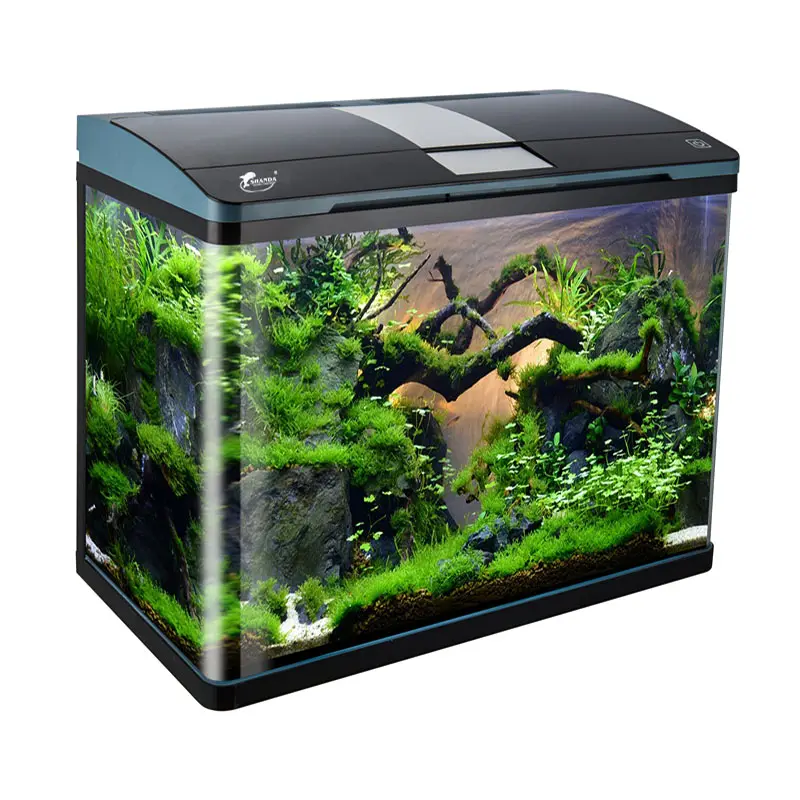 Умный Многофункциональный аквариум со светодиодной подсветкой, аквариумный аквариум из прозрачного стекла
