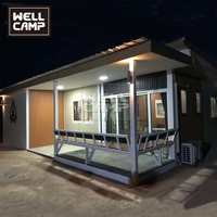 WELLCAMP Casa Contenedor de Acero Prefabricada de Instalación Rápida, Villa de Vacaciones Desmontable, Casa Contenedor Personalizada para Resort