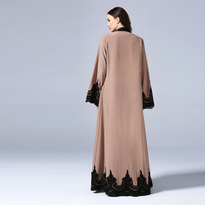 New Design Lace Dres Front Open Abaya <strong>Kaftan</strong> <strong>Dress</strong> of Modern Open Abaya - Product Image 2