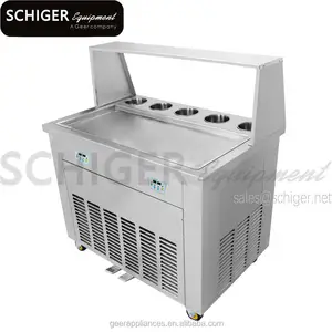 Factory Direct Sale 1 Long Pan Ice Cream Rolls Fry Ice Machine Rolled Ice Cream Machine