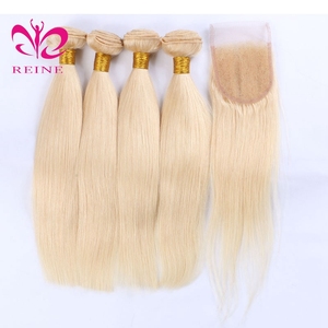 Hai Tone 1b/Tóc Vàng Tóc Thẳng Tóc Bó Với Đóng Cửa Phong Cách Mới Mềm Tangle Free Miễn Phí Brazil Ombre Phần Mở Rộng Tóc - Product Image 2