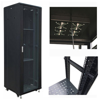 Baie de serveur noire sur pied 19'' ignifuge d'occasion 42U 32U 24U DDF 800x1000mm en stock