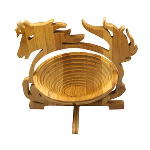 Cesta de Frutas Plegable Decorativa de Bambú Ecológico y Bandeja Colgante Tipo <span class=keywords><strong>Hamaca</strong></span> para Uso en la Cocina - Product Image 2