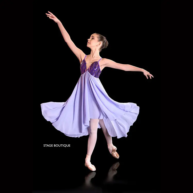 Hot Selling Chiffon Dress for Adult Girls Ballet, Lyrical and Contemporary Dancing
