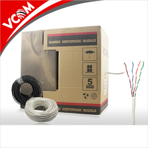 VCOM Cat5e <span class=keywords><strong>สาย</strong></span> LAN UTP 24AWG 4คู่สายอีเทอร์เน็ต CCA สำหรับระบบ<span class=keywords><strong>สาย</strong></span>เคเบิ้ลภายในบ้านสำนักงาน - Product Image 2