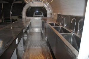 Custom food truck barra de helado <span class=keywords><strong>airstream</strong></span> <span class=keywords><strong>caravana</strong></span> de alimentos con cocina - Product Image 5