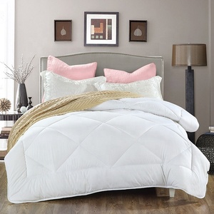 Four Season Queen Size Comforter Hotel <strong>Winter</strong> <strong>Quilt</strong> White Grid Bed Duvet Cotton <strong>Quilt</strong> - Product Image 3