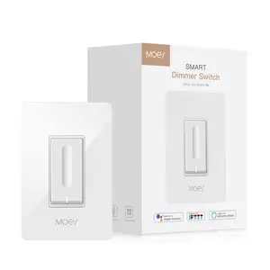 WiFi智能灯调光器开关设计优雅，与语音助手家庭兼容，用于语音控制