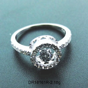 925 Sterling Silber Cubic Zirkon Tanzen Diamant CZ Ringe - Product Image 1