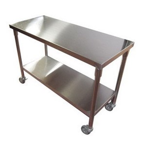 <span class=keywords><strong>Table</strong></span> de travail mobile en acier inoxydable, avec <span class=keywords><strong>roulettes</strong></span>, de haute qualité - Product Image 2