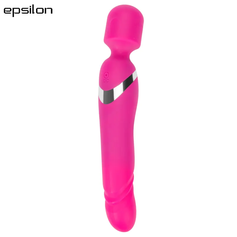 Usb recharging multi astonishing vibration modes silicone double head dildo vibrator for female g sport.